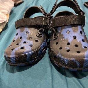 CROCS x Post Malone Duet Max Blue Black Camo Clogs Sandals